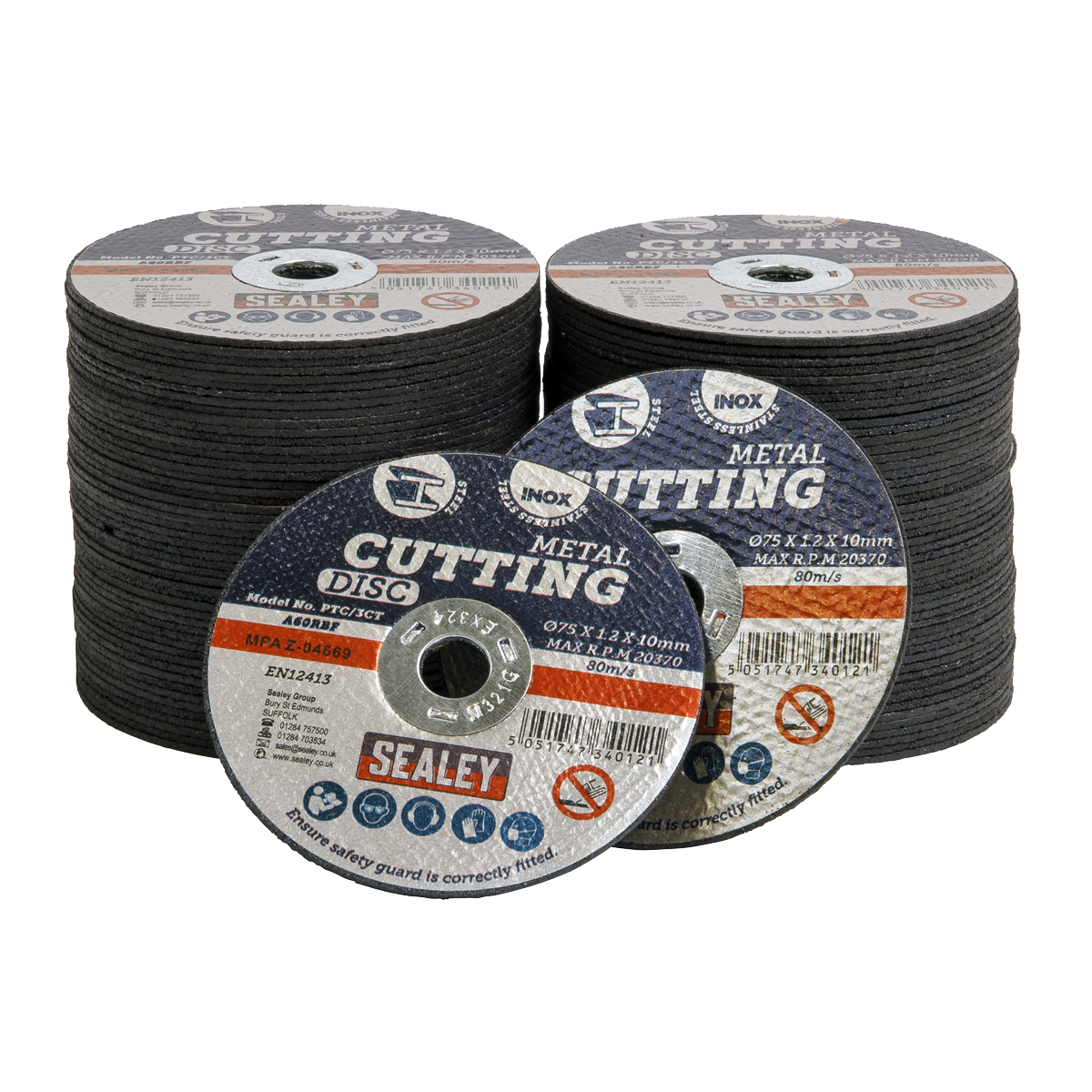 75 x 1.2mm Cutting Disc 10mm Bore - Pack of 100