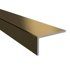RUK Aluminium Unequal Sided Angle Edging Corner Furniture Protection Profile Trim 2500mm Antique Brass Anodised Aluminium