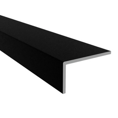 RUK Aluminium Unequal Sided Angle Edging Corner Furniture Protection Profile Trim 2500mm Matt Black Anodised Aluminium