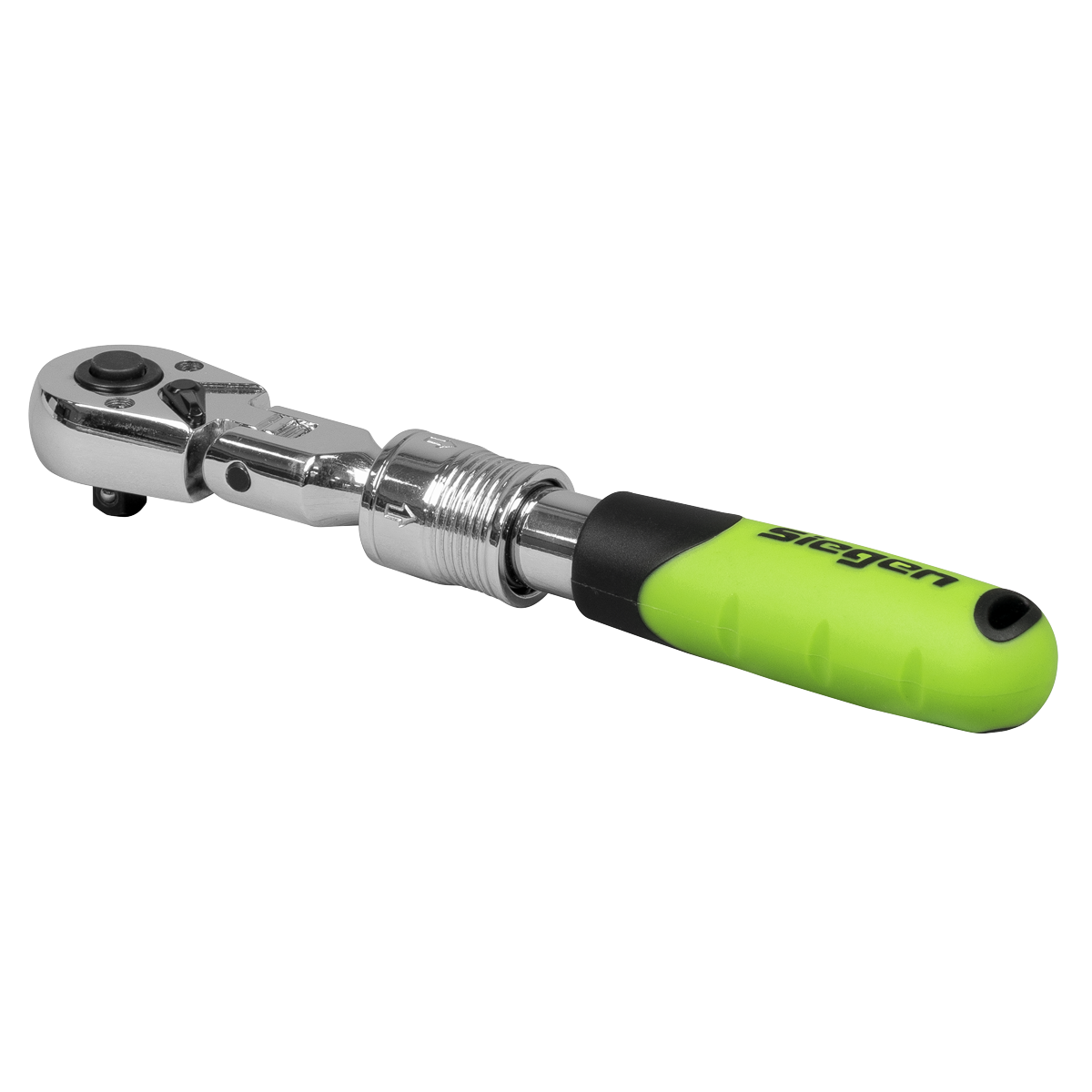 Siegen Extendable Flexi-Head Ratchet Wrench 1/4"Sq Drive