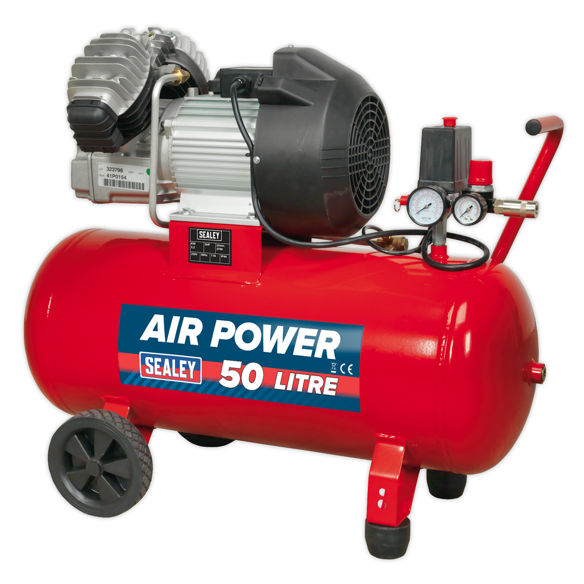 50L V-Twin Direct Drive Air Compressor 3hp