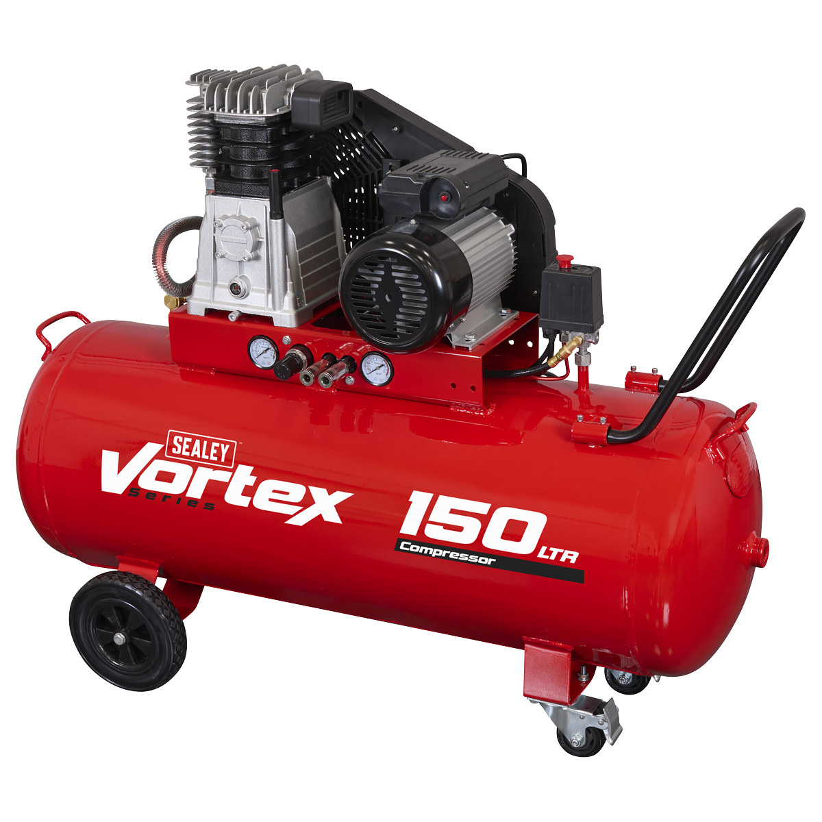 150L Belt Drive Air Compressor with Cast Cylinders & Wheels 3.5hp