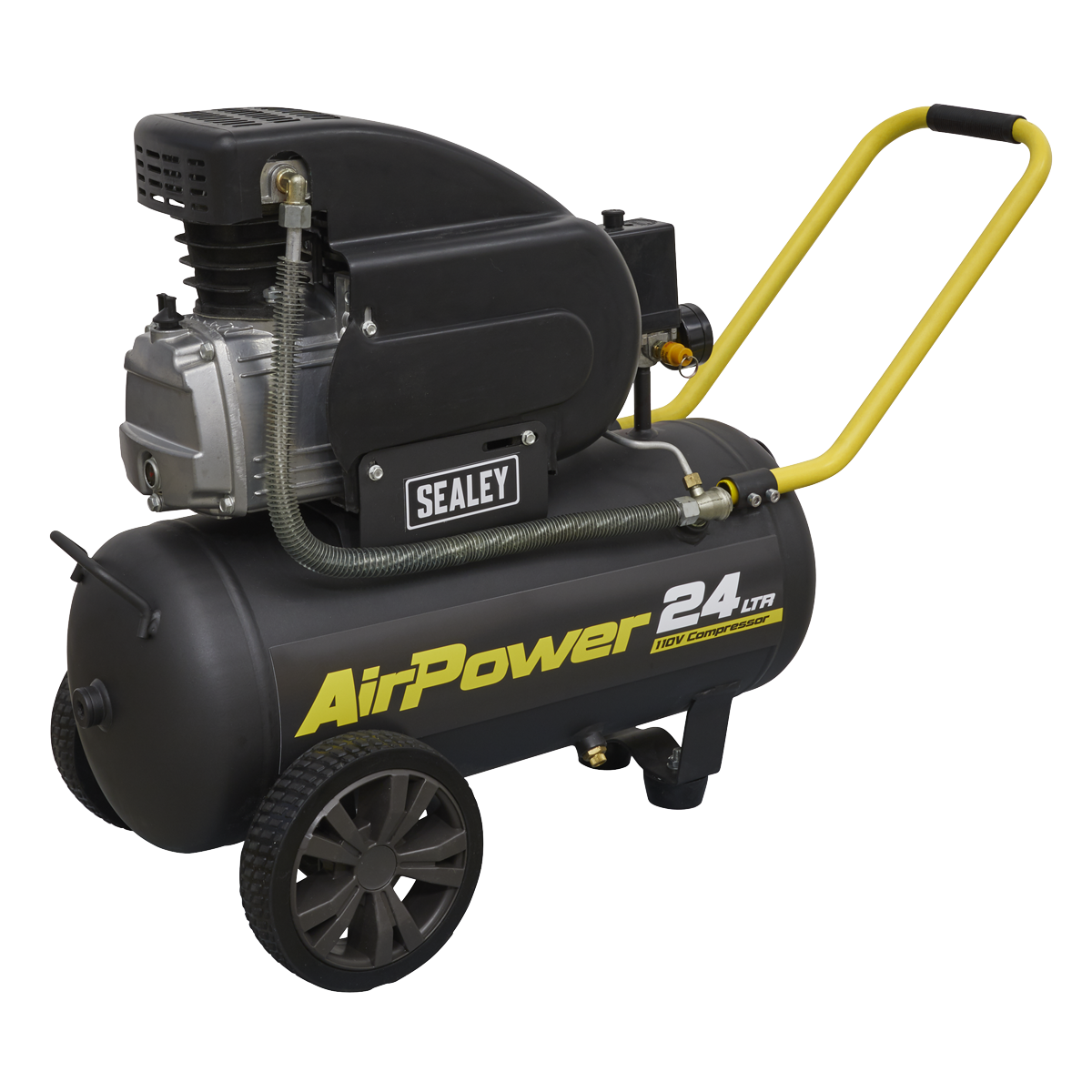 24L Direct Drive Air Compressor with Wheels, 2hp 110V (SAC2420E110V)