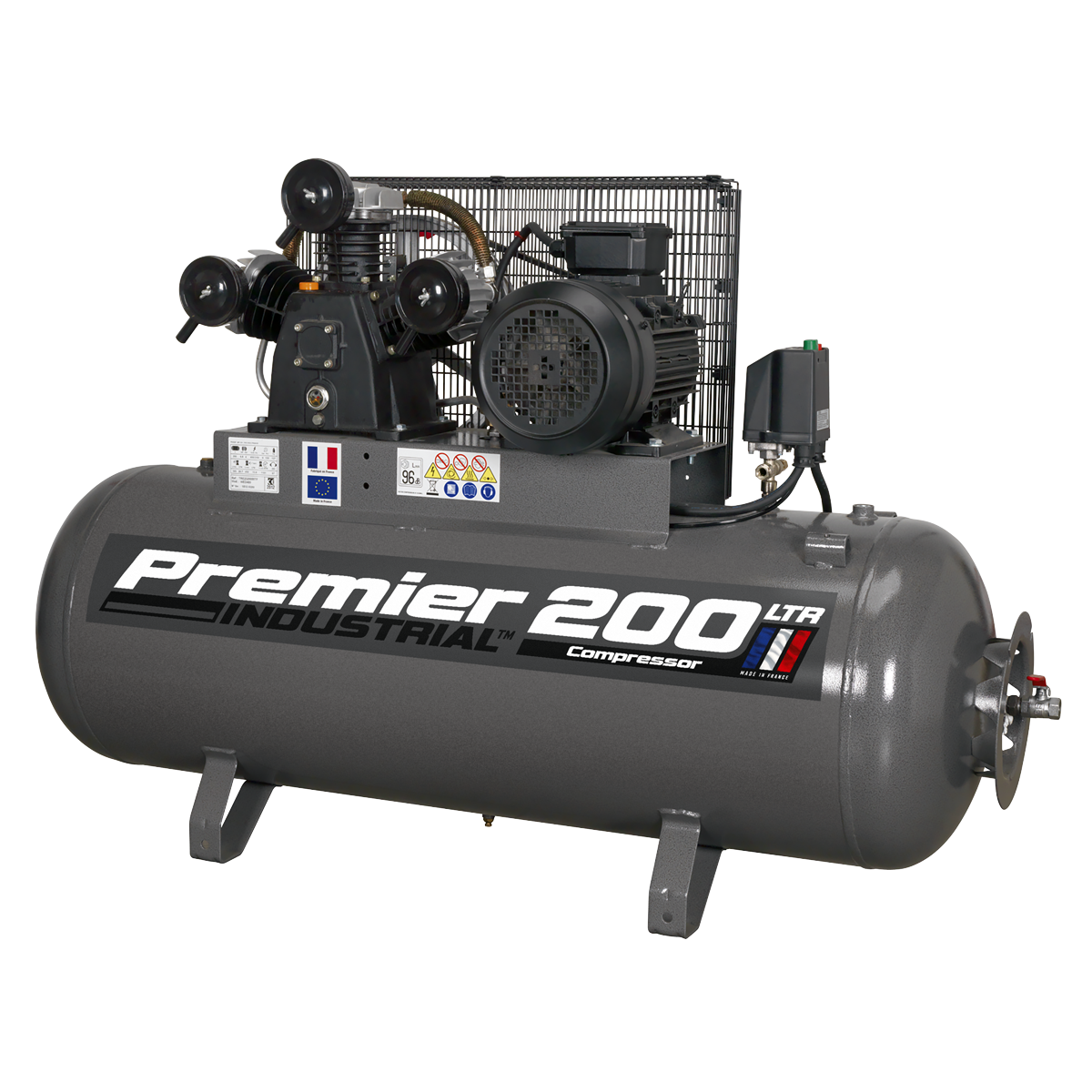 Premier 200L Belt Drive Air Compressor 5.5hp 3ph