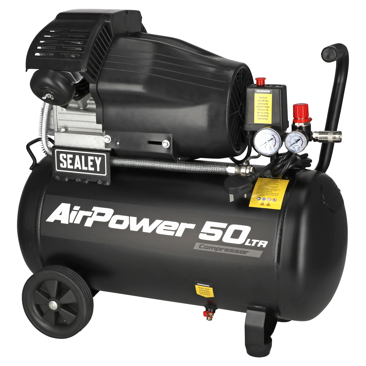 50L V-Twin Direct Drive Air Compressor 3hp