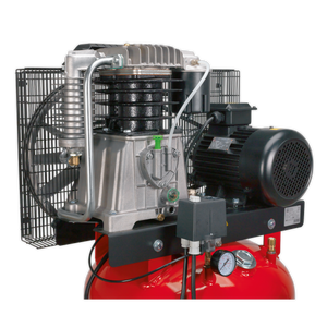 270L Vertical Belt Drive Air Compressor with Cast Cylinders 7.5hp 3ph 2-Stage
