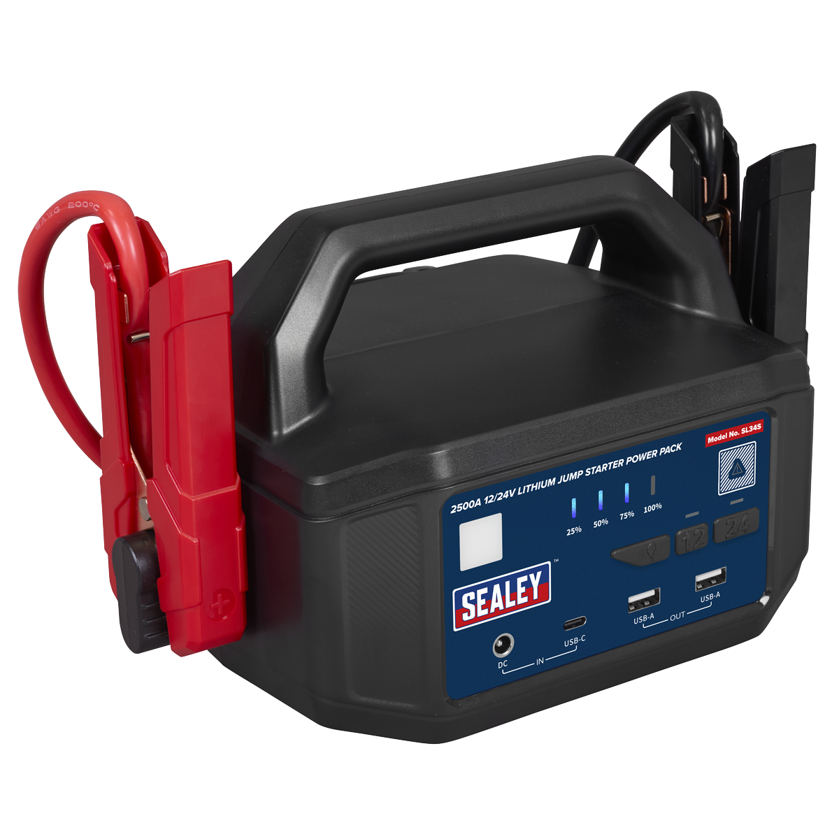 2500A 12/24V Lithium Jump Starter Power Pack