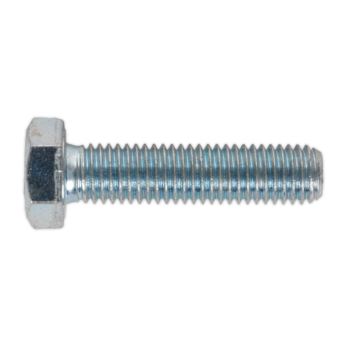 8.8 Zinc Plated HT Setscrew M12 x 50mm, DIN 933 - Pack of 25