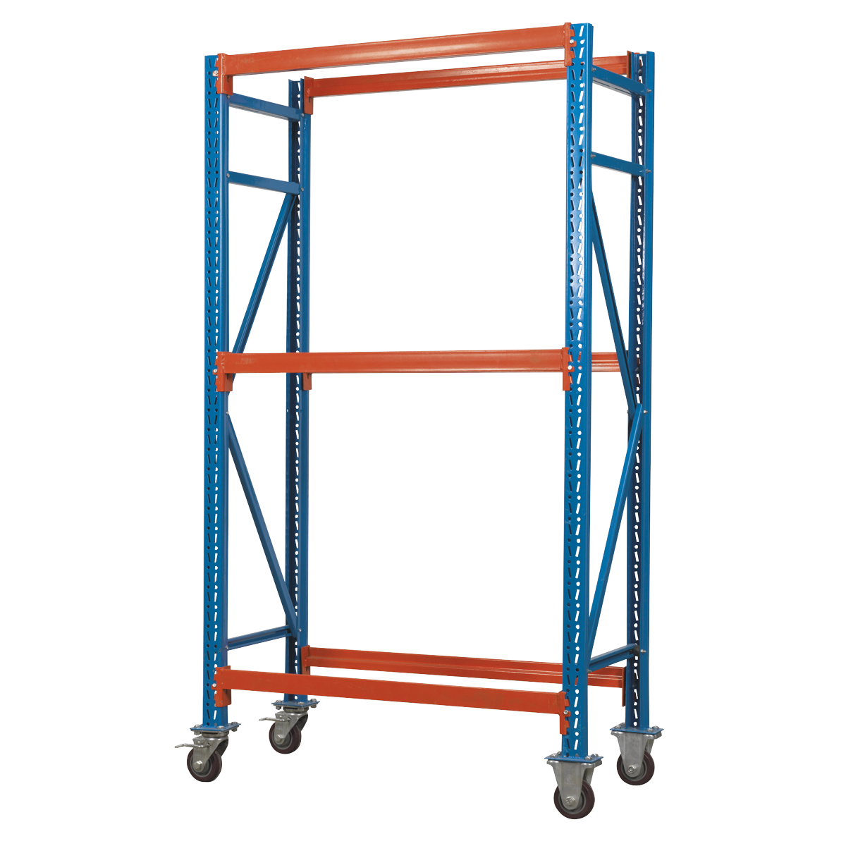 2-Level Mobile Tyre Rack 200kg Capacity Per Level