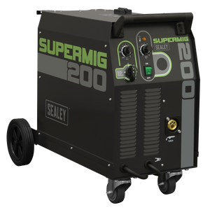 Professional Gas/Gasless MIG Welder with Binzel® Euro Torch 200A 230V
