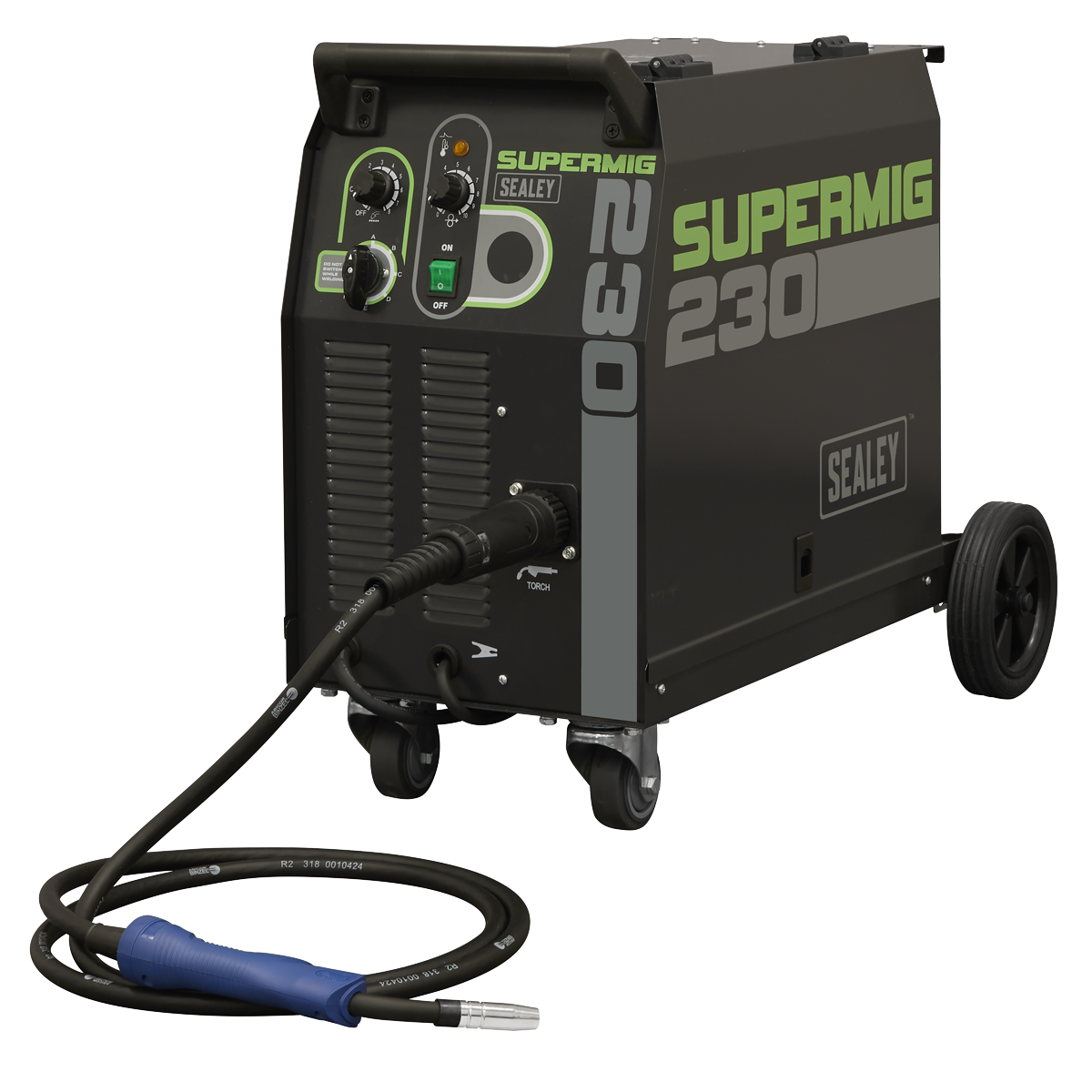 Professional Gas/Gasless MIG Welder with Binzel® Euro Torch 230A 230V