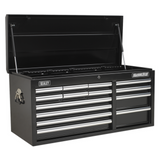 Sealey 14 Drawer Topchest with Ball Bearing Slides - Black