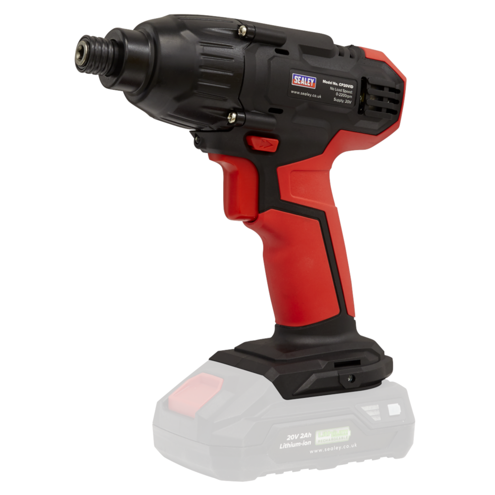 Sealey CP20VID SV20 Series Cordless Impact Driver 20V, 1/4" Hex Drive, Body Only