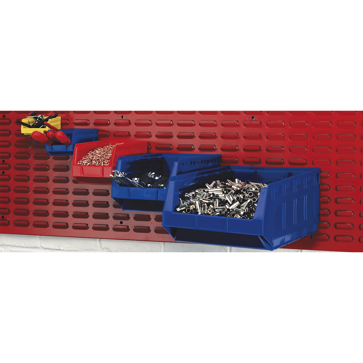 Plastic Storage Bin 150 x 240 x 130mm, Blue - Pack of 38
