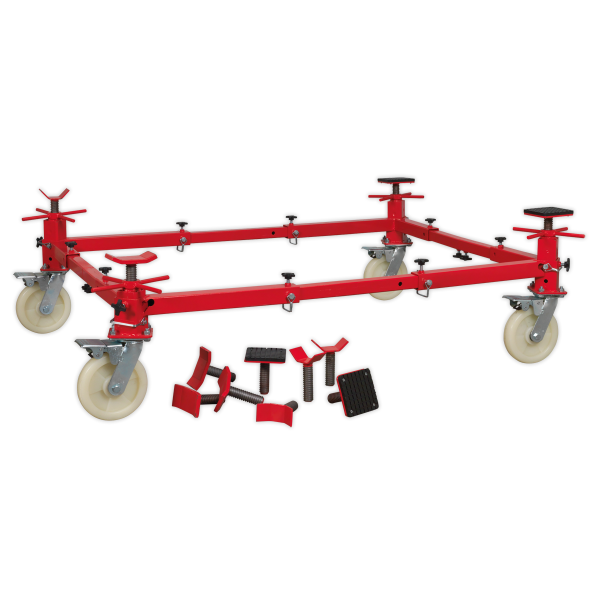 Adjustable 4-Post Vehicle Moving Dolly 900kg Capacity