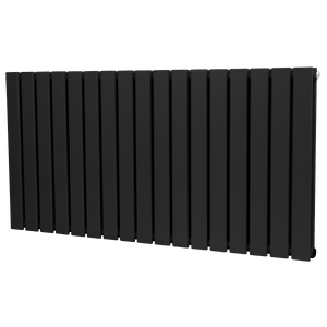 Baridi Horizontal Radiator Contemporary Double Flat Panel Design 600 x 1190mm – Black