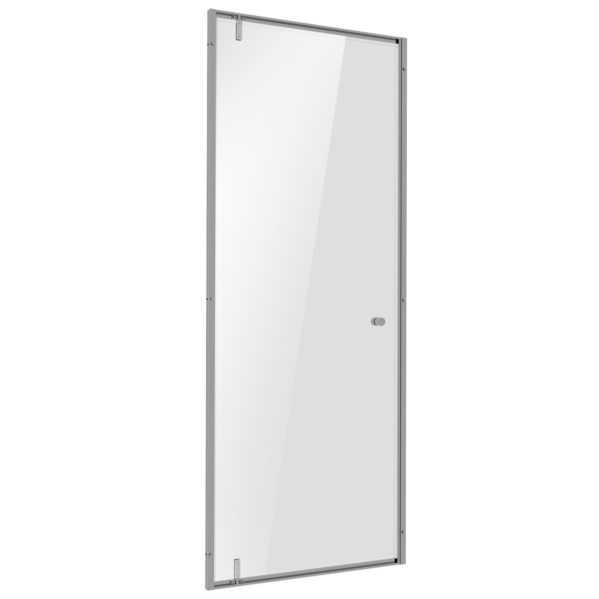 Hinged Shower Door 800 x 1850mm, 6mm Tempered Glass, Reversible - Chrome