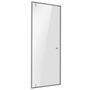 Hinged Shower Door 800 x 1850mm, 6mm Tempered Glass, Reversible - Chrome