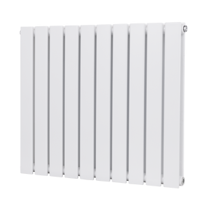 Baridi Horizontal Radiator Contemporary Double Flat Panel Design 600 x 700mm - White
