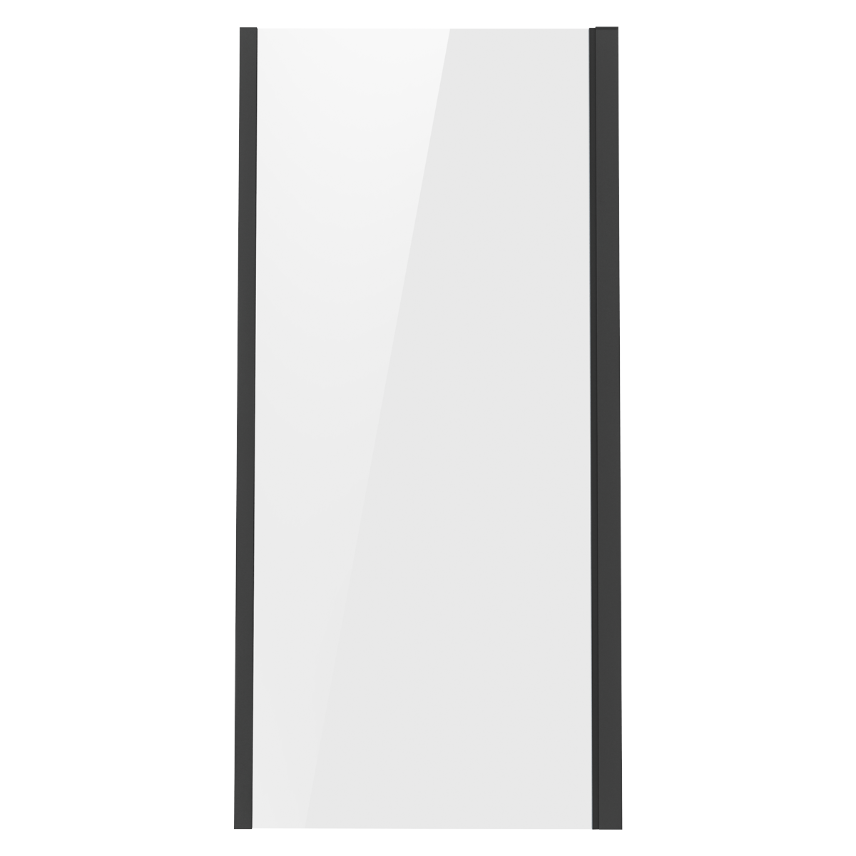Side Panel for Sliding Shower Doors, 6mm Tempered Glass - Black