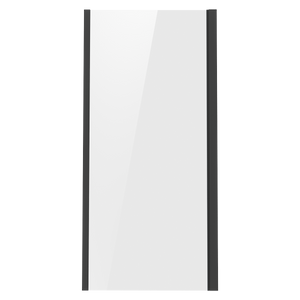 Side Panel for Sliding Shower Doors, 6mm Tempered Glass - Black