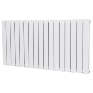 Baridi Horizontal Radiator Contemporary Double Flat Panel Design 600 x 1190mm – White