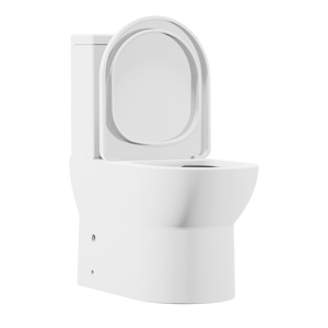 Baridi Close-Coupled Toilet with Soft Close Seat, Dual Flush Cistern & Rimless Flush – White