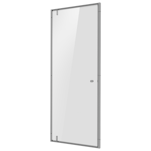 Hinged Shower Door 800 x 1850mm, 6mm Tempered Glass, Reversible - Chrome