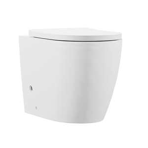 Back-to-Wall Toilet with Soft Close Seat & Rimless Flush – White
