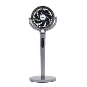 Baridi 12" Pedestal Fan with Remote Control, Back Light & 12hr Timer - Grey