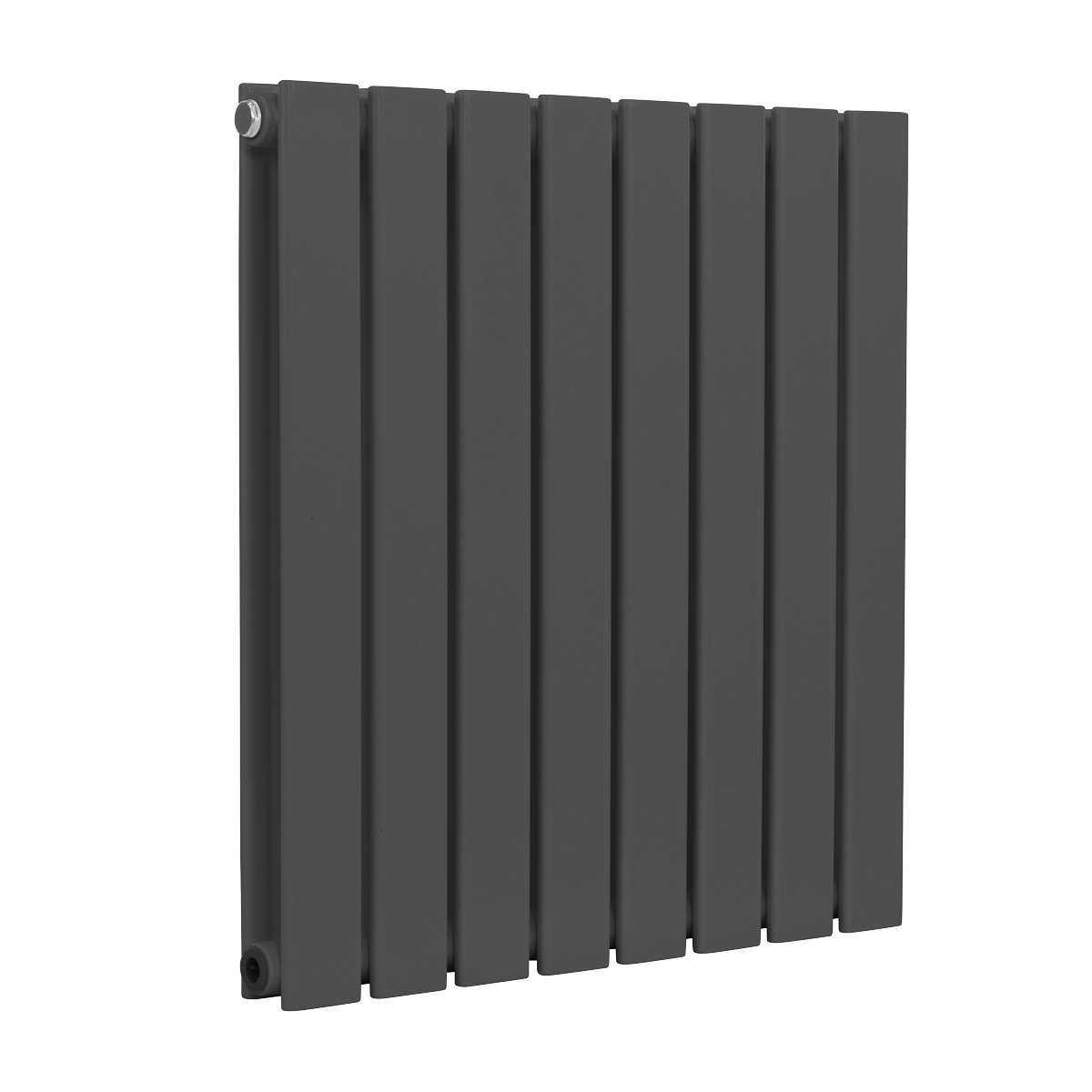 Baridi Horizontal Radiator Contemporary Double Flat Panel Design 600 x 560mm – Anthracite