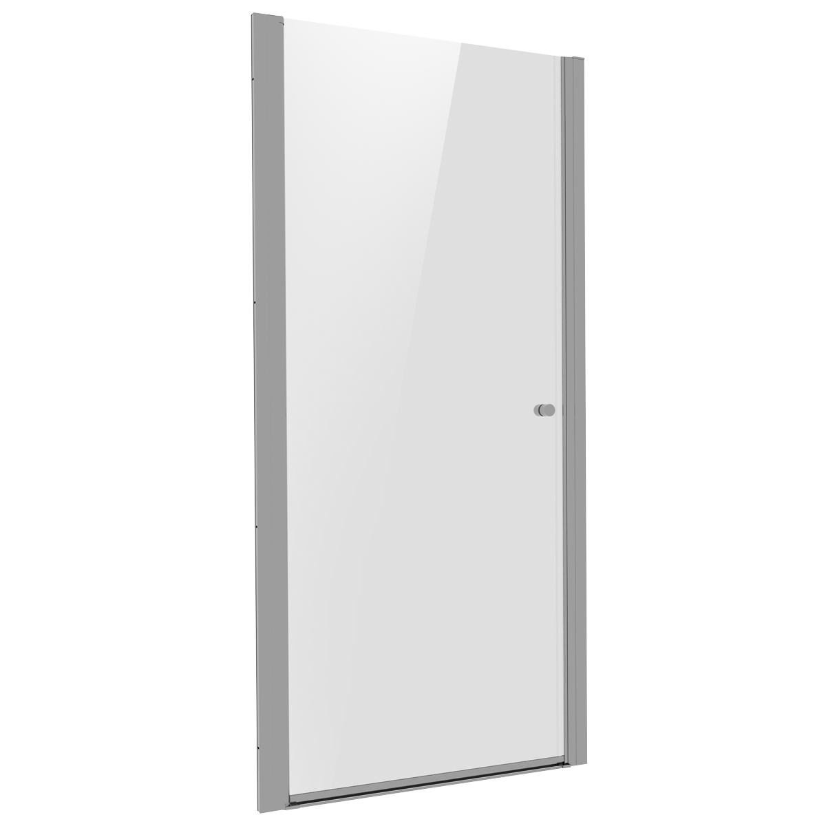 Pivot Shower Door 800 x 1850mm, 6mm Tempered Glass, Reversible - Chrome