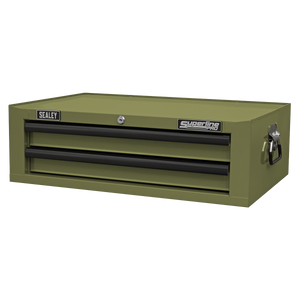Superline PRO® Mid-Box Tool Chest 2 Drawer - Khaki