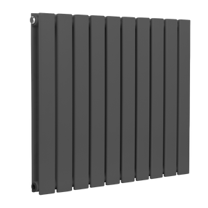Baridi Horizontal Radiator Contemporary Double Flat Panel Design 600 x 700mm – Anthracite
