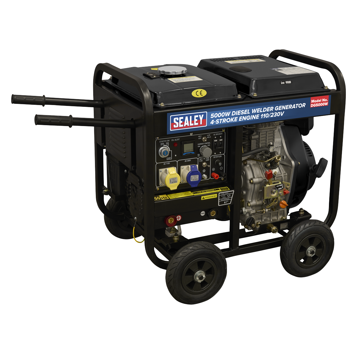 5000W Diesel Welder Generator 4-Stroke Engine 110/230V