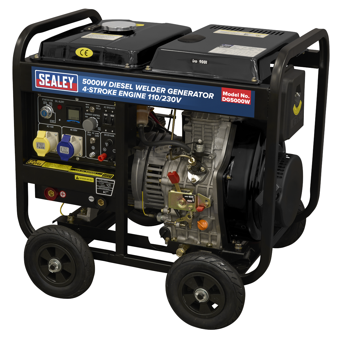 5000W Diesel Welder Generator 4-Stroke Engine 110/230V