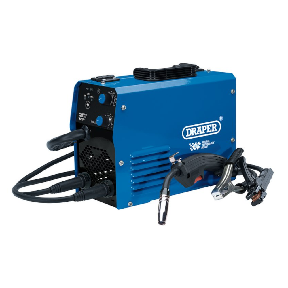 Draper 70049 Professional Gasless MIG Inverter Multi Welding Machine, 120 Amp 230V