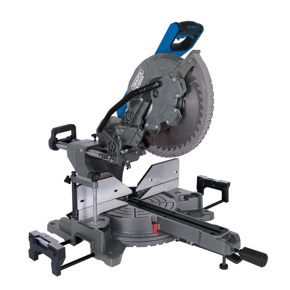 Draper 79901 Expert Double Bevel Sliding Compound Woodworking Mitre Saw 305mm 2000W 230V
