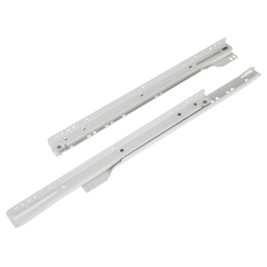 Rothley Bottom Mounted Fixed Self Closing Drawer Slides Runners - White