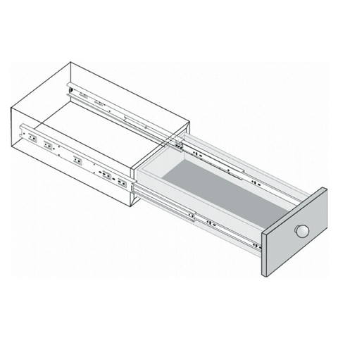 Rothley Ball Bearing Full Extension Drawer Slide - Zinc Plated