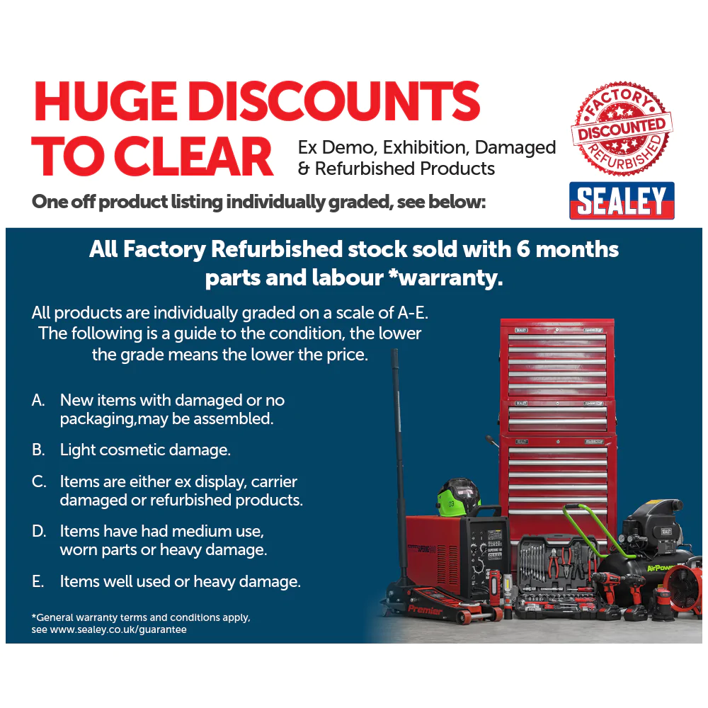 UK factory refurbished tools and equipment at huge discounts to clear