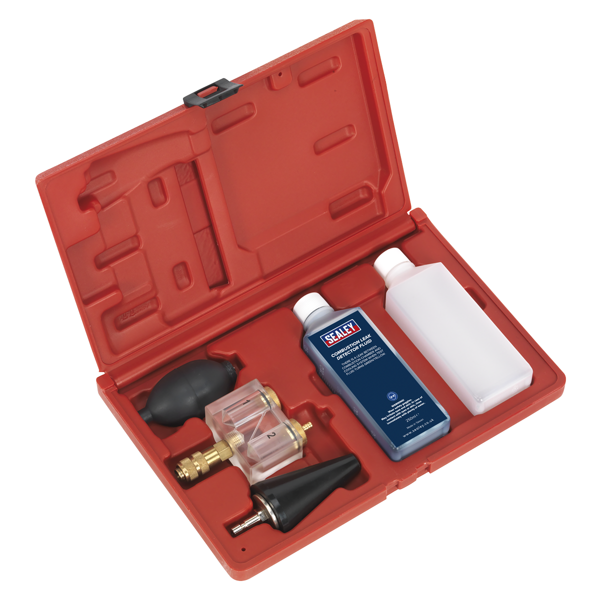 Cooling system tools including combustion leak detectors
