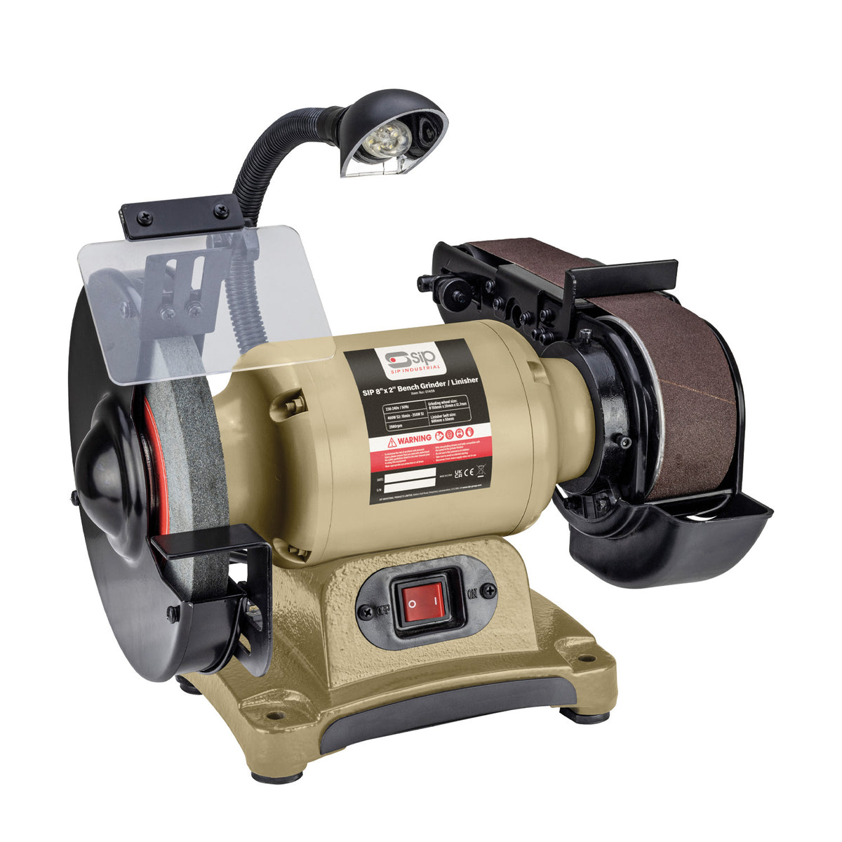 SIP Bench Grinder/Linisher, 200mm/50mm, 550W (01459)