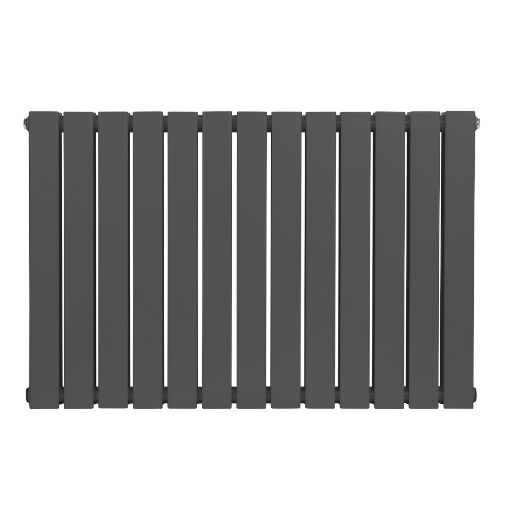 Baridi Horizontal Radiator Contemporary Double Flat Panel Design 600 x 910mm – Anthracite