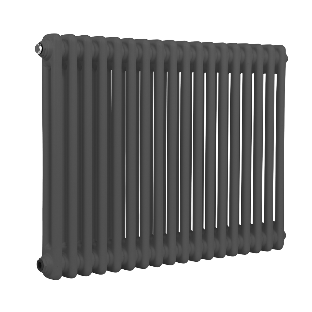 Baridi Horizontal Traditional 2 Column Radiator 600 x 832mm – Anthracite