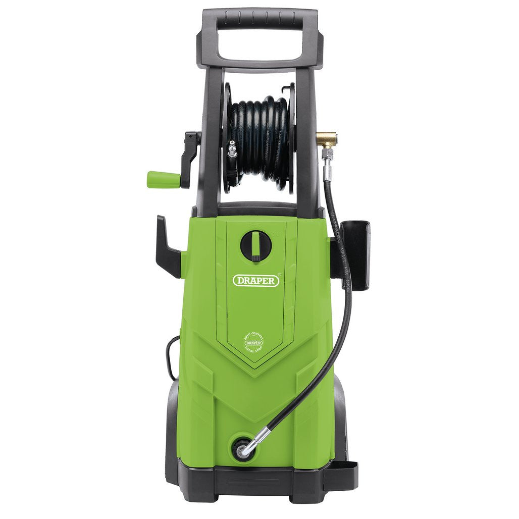 Draper Pressure Washer with Total Stop, 165bar, 2200W, Green (03095)