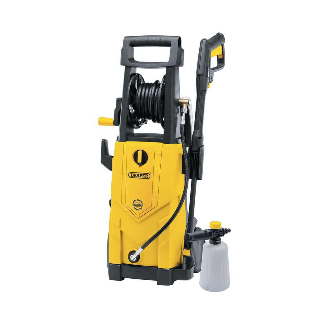 Draper Pressure Washer with Total Stop, 165bar, 2200W, Yellow (03096) (Ex-Display)