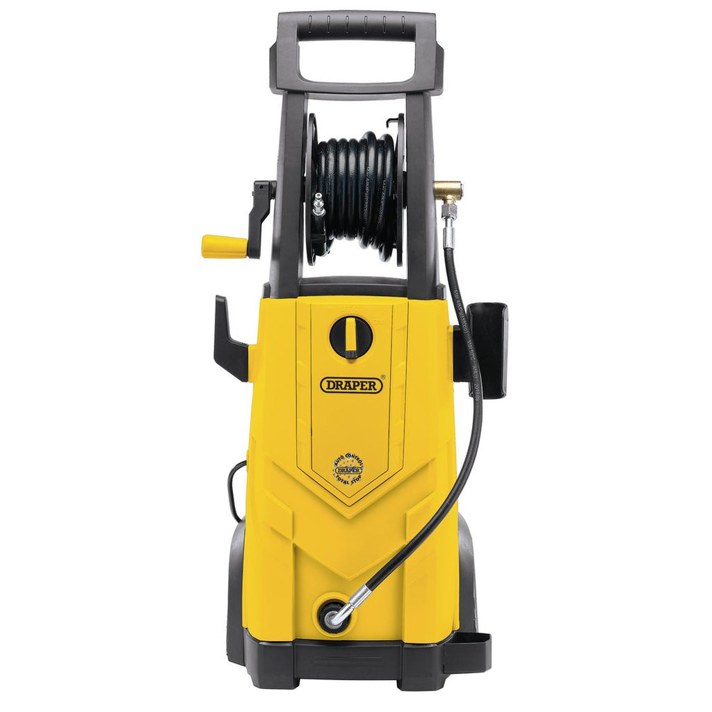 Draper Pressure Washer with Total Stop, 165bar, 2200W, Yellow (03096) (Ex-Display)