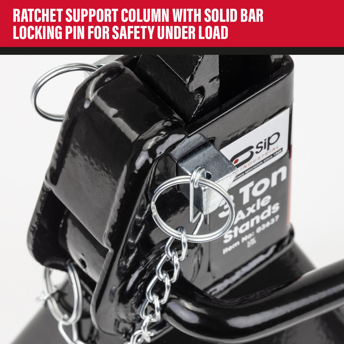 SIP Ratchet Type Axle Stands, 3 Tonne (03637)