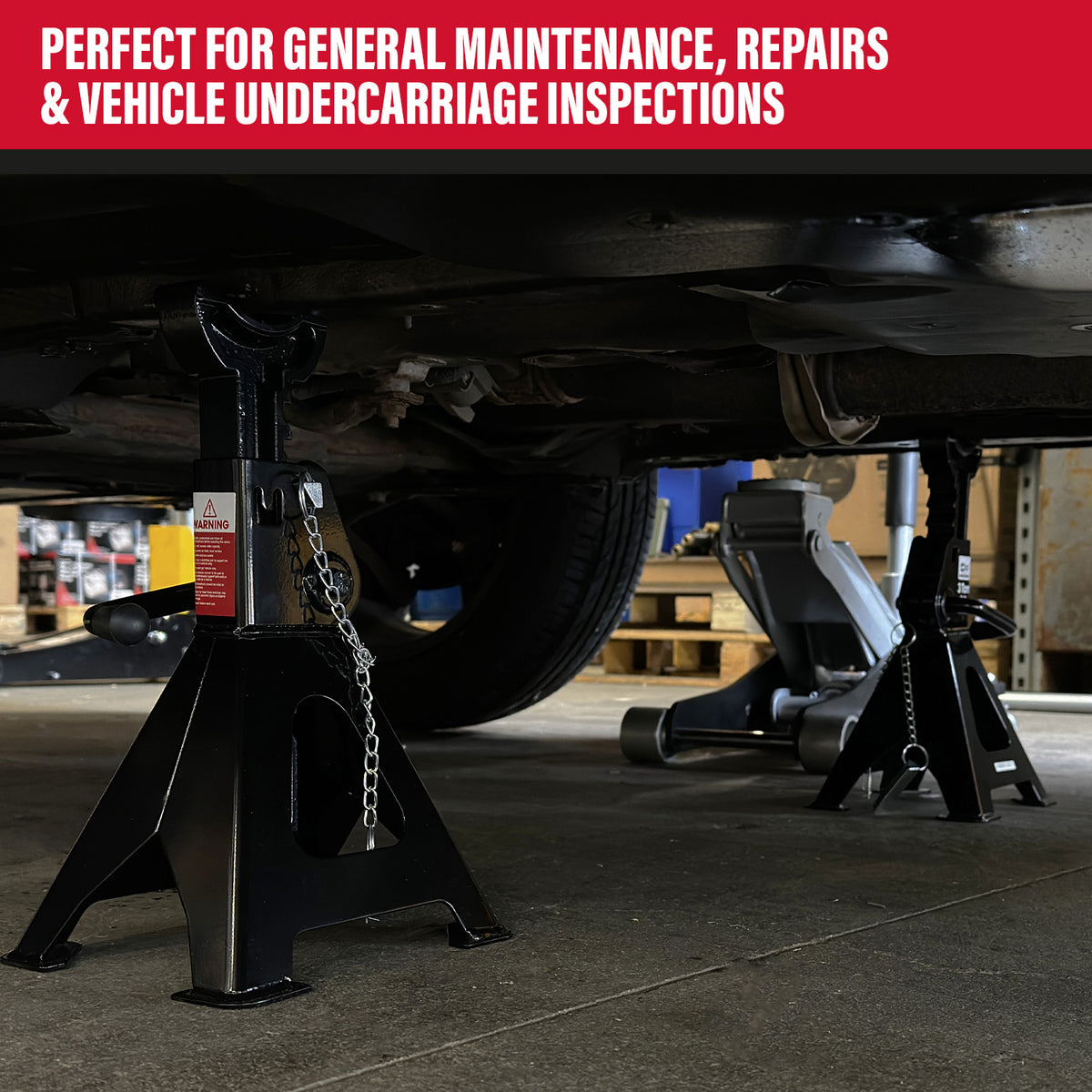 SIP Ratchet Type Axle Stands, 3 Tonne (03637)